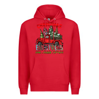 Red christmas farm fresh Premium Hoodie - CowhideDigitalArt