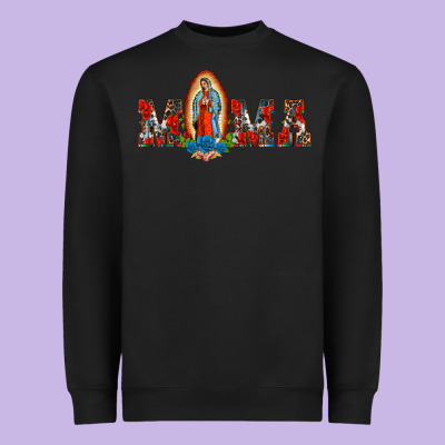 Mama Our Lady Of Guadalupe Heavyweight Sweatshirt Designed By Barkaloodesign