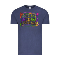 Vintage Denim louisiana louisiana louisiana mardi gras Vintage Tee - OliviaCreatesArt