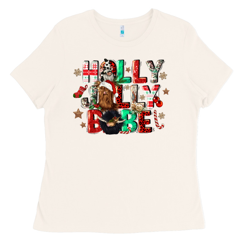 Holly Jolly Babe Ladies Tee by CowGirlArtShop | Teevron