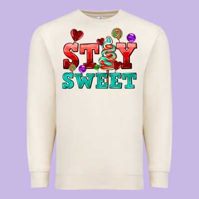 Stay Sweet Premium Sweatshirt Designed By Adodesignshop