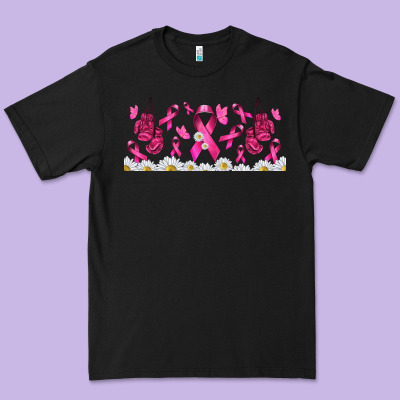 Cancer Ribbon With Daisy Premium Tee Designed By Tumblerdesignbyshophia