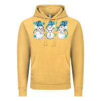 Vintage Mustard snowman winter bbs Vintage Hoodie - BundleAndBundleShop