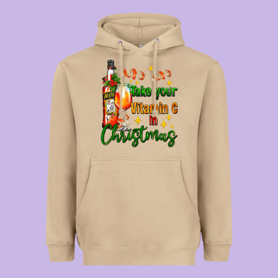 Take Your Vitamin C In Christmas Heavyweight Hoodie Designed By Adodesignshop
