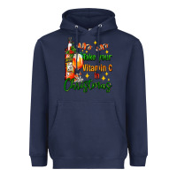 Navy take your vitamin c in christmas Heavyweight Hoodie - AdoDesignShop