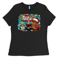 Black small town christmas Ladies Tee - CowGirlArtShop