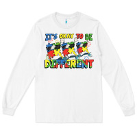 White It's okay to be different Autism Long Sleeve Tee - FaDigitalArtStudio