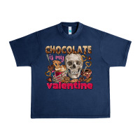 Navy Skull chocolate is my Valentine Urban Heavy Tee - FaDigitalArtStudio