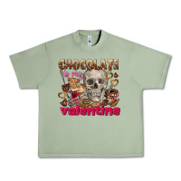 Oil Green Skull chocolate is my Valentine Urban Heavy Tee - FaDigitalArtStudio