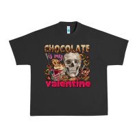 Pigment Black Skull chocolate is my Valentine Urban Heavy Tee - FaDigitalArtStudio