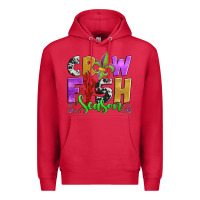 Cardinal crawfish season mardi gras carnival fleur de lis Premium Hoodie - Jasminsmagicworld