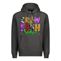 Charcoal Heather crawfish season mardi gras carnival fleur de lis Premium Hoodie - Jasminsmagicworld