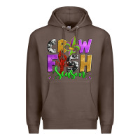 Coffee crawfish season mardi gras carnival fleur de lis Premium Hoodie - Jasminsmagicworld
