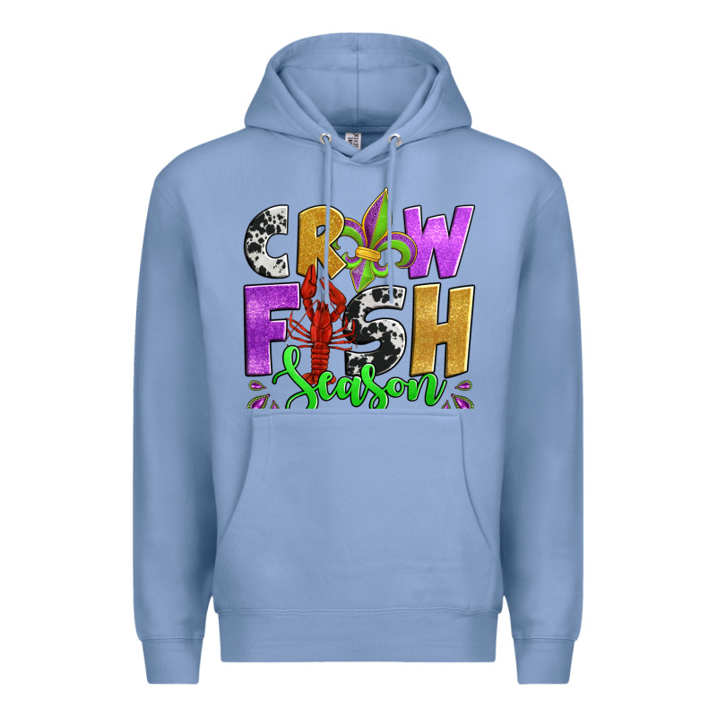 Crawfish Season Mardi Gras Carnival Fleur De Lis Premium Hoodie by Jasminsmagicworld | Teevron