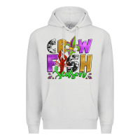 Dove Grey crawfish season mardi gras carnival fleur de lis Premium Hoodie - Jasminsmagicworld