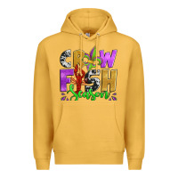 Mustard crawfish season mardi gras carnival fleur de lis Premium Hoodie - Jasminsmagicworld