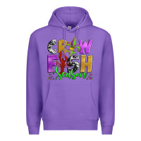 Purple crawfish season mardi gras carnival fleur de lis Premium Hoodie - Jasminsmagicworld