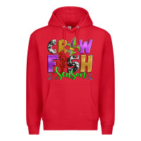 Red crawfish season mardi gras carnival fleur de lis Premium Hoodie - Jasminsmagicworld