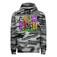 Slate Camo crawfish season mardi gras carnival fleur de lis Premium Hoodie - Jasminsmagicworld