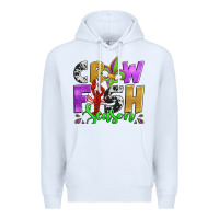 White crawfish season mardi gras carnival fleur de lis Premium Hoodie - Jasminsmagicworld