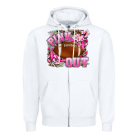 White pink out Zipper Hoodie - AdoDesignShop