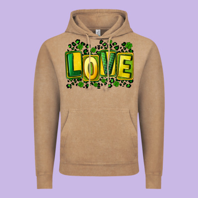 St. Patrick's Day Love Vintage Hoodie Designed By Fadigitalartstudio