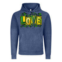 Vintage Denim St. Patrick's Day love Vintage Hoodie - FaDigitalArtStudio
