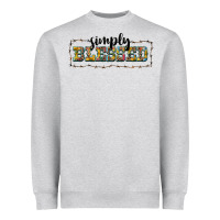 Heather Grey simply blessed Heavyweight Sweatshirt - BarkalooDesign
