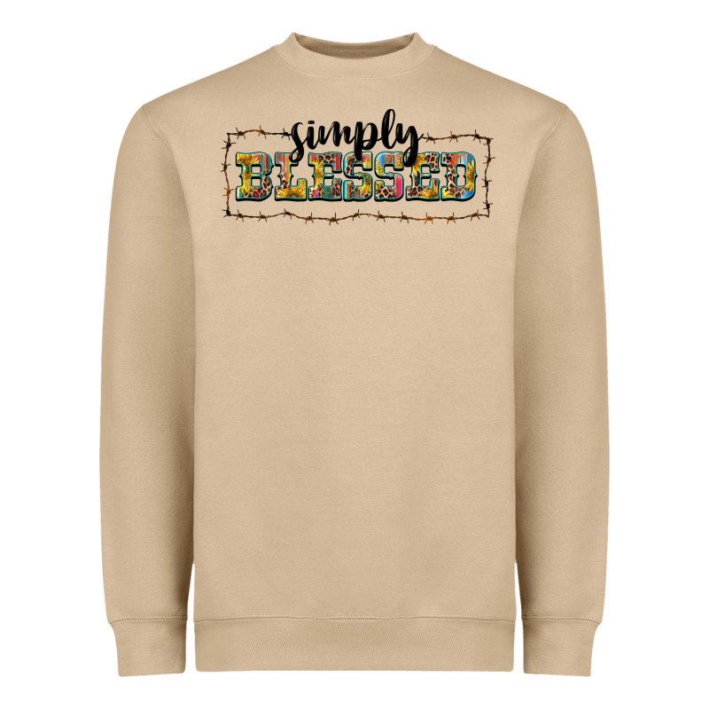 Simply Blessed Heavyweight Sweatshirt by BarkalooDesign | Teevron