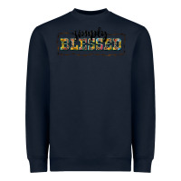 Navy simply blessed Heavyweight Sweatshirt - BarkalooDesign