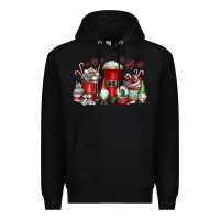 Black Christmas Coffee Drink Premium Hoodie - CowhideDigitalArt