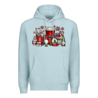 Blue Mist Christmas Coffee Drink Premium Hoodie - CowhideDigitalArt