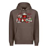 Coffee Christmas Coffee Drink Premium Hoodie - CowhideDigitalArt