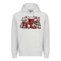 Dove Grey Christmas Coffee Drink Premium Hoodie - CowhideDigitalArt