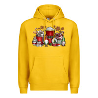 Lemon Christmas Coffee Drink Premium Hoodie - CowhideDigitalArt