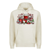 Oatmeal Heather Christmas Coffee Drink Premium Hoodie - CowhideDigitalArt