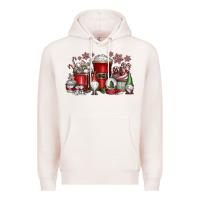 Pale Pink Christmas Coffee Drink Premium Hoodie - CowhideDigitalArt