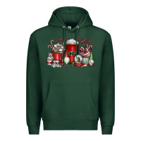 Sports Green Christmas Coffee Drink Premium Hoodie - CowhideDigitalArt