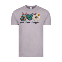 Vintage Zinc peace love pomeranian Vintage Tee - RanaPortraitStore