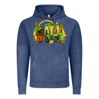 Vintage Denim lucky gnomes truck St. Patrick's Day Vintage Hoodie - FaDigitalArtStudio