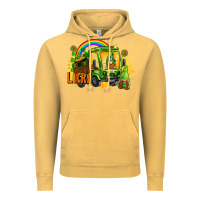 Vintage Mustard lucky gnomes truck St. Patrick's Day Vintage Hoodie - FaDigitalArtStudio