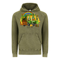 Vintage Olive lucky gnomes truck St. Patrick's Day Vintage Hoodie - FaDigitalArtStudio