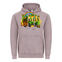 Vintage Zinc lucky gnomes truck St. Patrick's Day Vintage Hoodie - FaDigitalArtStudio