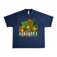Navy St. Patrick's Arkansas Urban Heavy Tee - OliviaCreatesArt