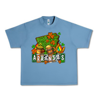 Pebble Blue St. Patrick's Arkansas Urban Heavy Tee - OliviaCreatesArt
