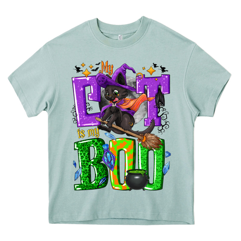My Cat Is My Boo Halloween Heavy Core Tee by NancyCooperArtShop | Teevron