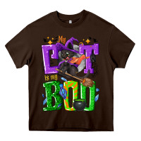 Chocolate Brown My cat is my boo Halloween Heavy Core Tee - NancyCooperArtShop