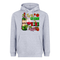 Heather Grey tis the season to wine Heavyweight Hoodie - AdoDesignShop