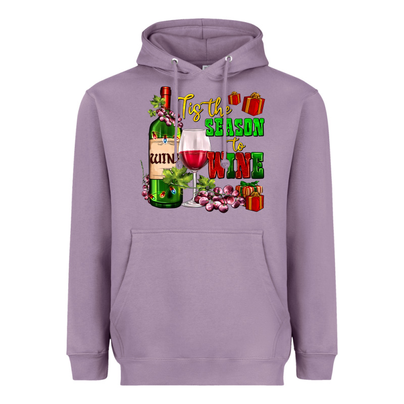 Tis The Season To Wine Heavyweight Hoodie by AdoDesignShop | Teevron