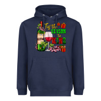 Navy tis the season to wine Heavyweight Hoodie - AdoDesignShop